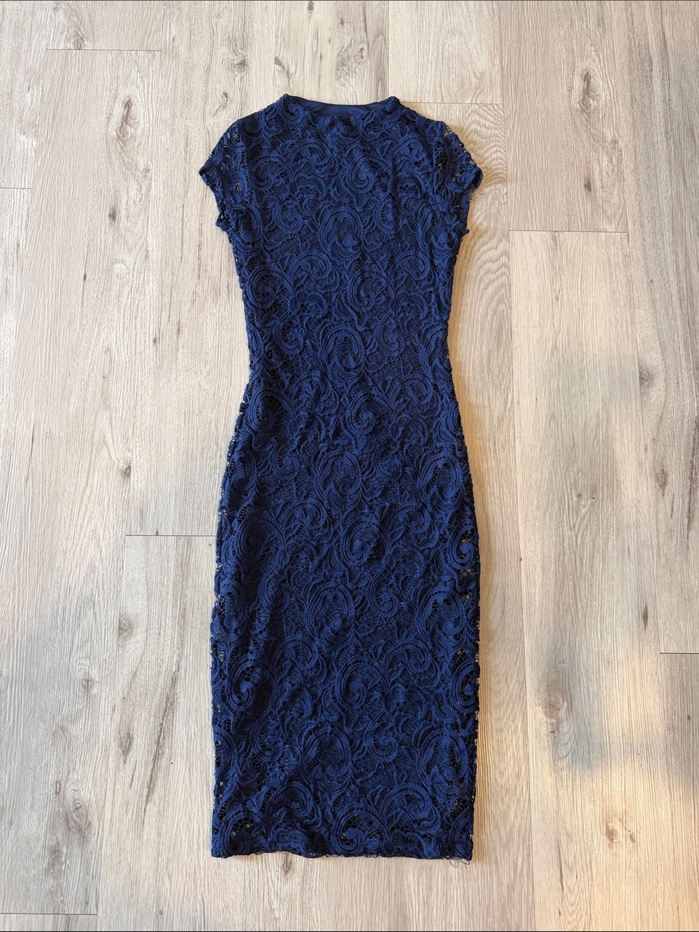 Navy Lace Bodycon Dress - Women